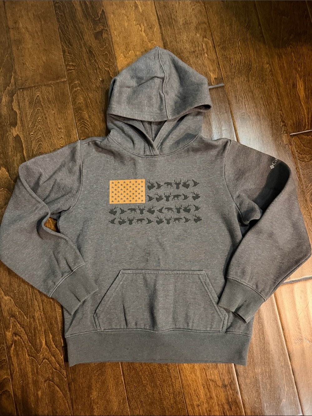 Boys Columbia PHG Hoodie with Hunting Fishing Flag